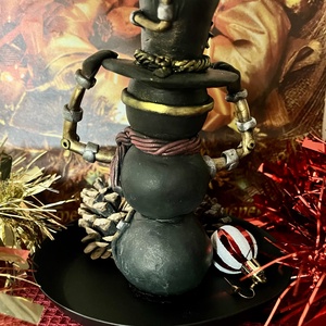 Steampunk hóember - otthon & életmód - dekoráció - asztal és polc dekoráció - asztaldísz - Meska.hu