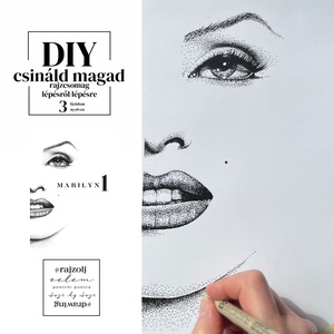 MARILYN 1  DIY rajzcsomag újrahasznosított borítékban, DIY (Csináld magad), Egységcsomag, Fotó, grafika, rajz, illusztráció, Meska