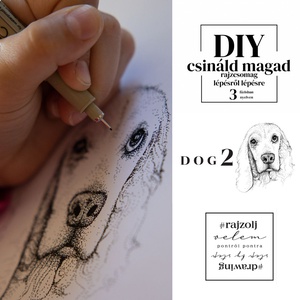 DOG 2 DIY rajzcsomag újrahasznosított borítékban, DIY (Csináld magad), Egységcsomag, Fotó, grafika, rajz, illusztráció, Meska