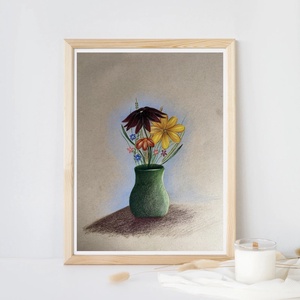 Színek az asztalon - művészet - grafika & illusztráció - ceruzarajz - Meska.hu