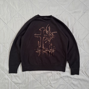 Bleached/Fehéritett cybergilism kereszt mintás fekete pulcsi , DIY (Csináld magad), Szabásminta, útmutató, Szabásminta, Foltberakás, Festett tárgyak, MESKA