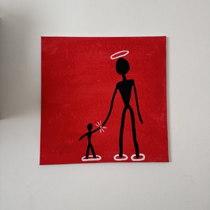 �Érintkezés akril festmény , Művészet, Festmény, Akril, Festészet, MESKA