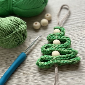 Horgolt karácsonyfa, dísz, Karácsony, Karácsonyi lakásdekoráció, Karácsonyfadíszek, Horgolás, MESKA