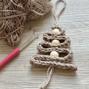 Horgolt karácsonyfa, dísz - karácsony - karácsonyi lakásdekoráció - karácsonyfadíszek - Meska.hu