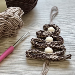 Horgolt karácsonyfa, dísz - karácsony - karácsonyi lakásdekoráció - karácsonyfadíszek - Meska.hu