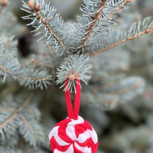 Horgolt karácsonyfadísz, cukorka, Karácsony, Karácsonyi lakásdekoráció, Karácsonyfadíszek, Horgolás, MESKA