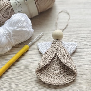 Horgolt angyalka karácsonyfadísz  - Meska.hu