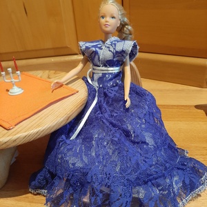 Kék csipkés barbie estélyi ruha, Játék & Sport, Baba & babaház, Barbie ruhák, Varrás, MESKA