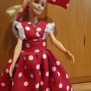 Pöttyös barbie ruha - játék & sport - baba & babaház - barbie ruhák - Meska.hu