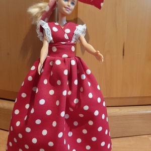 Pöttyös barbie ruha - játék & sport - baba & babaház - barbie ruhák - Meska.hu
