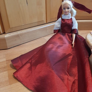 Bordó barbi ruha - játék & sport - baba & babaház - barbie ruhák - Meska.hu