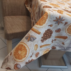 Narancsos asztalterítő  - karácsony - adventi díszek - adventi asztaldísz - Meska.hu