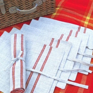 Zsákvászon tányéralátét piknikhez - otthon & életmód - konyhafelszerelés, tálalás - tálalás - tányér- és poháralátét - Meska.hu