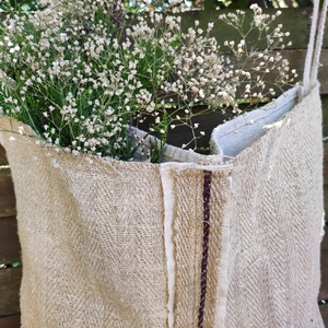 Primitív stílusú zsákvászon fali dekor zseb  - otthon & életmód - dekoráció - ajtó- és ablak dekoráció - ajtódísz & kopogtató - Meska.hu