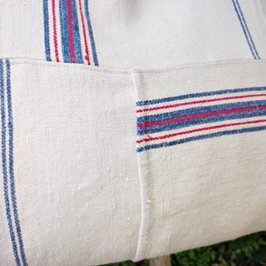 Nowaste zsákvászon táska kék piros csíkos - táska & tok - kézitáska & válltáska - nagy pakolós táska - Meska.hu