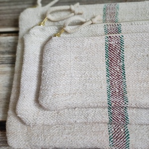 Zero waste zsákvászon neszesszer kozmetikai táska szett  - Meska.hu