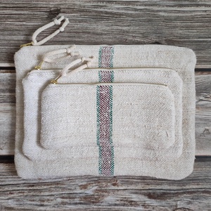Zero waste zsákvászon neszesszer kozmetikai táska szett  - táska & tok - neszesszer - Meska.hu