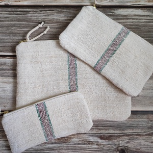 Zero waste zsákvászon neszesszer kozmetikai táska szett  - táska & tok - neszesszer - Meska.hu