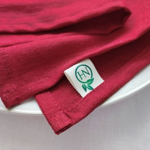 Lenvászon textil szalvéta piros 2db - otthon & életmód - konyhafelszerelés, tálalás - konyhai textil - szalvéta - Meska.hu