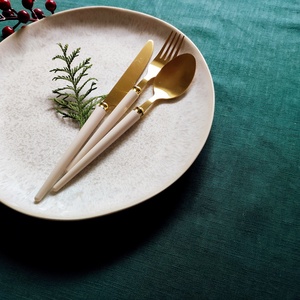 Len asztalterítő zöld - otthon & életmód - konyhafelszerelés, tálalás - tálalás - terítő - Meska.hu