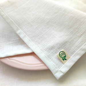 Fehér lenvászon szalvéta 2db - otthon & életmód - konyhafelszerelés, tálalás - konyhai textil - szalvéta - Meska.hu