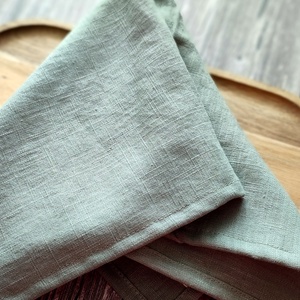 Zöld lenvászon szalvéta 2db - otthon & életmód - konyhafelszerelés, tálalás - konyhai textil - szalvéta - Meska.hu