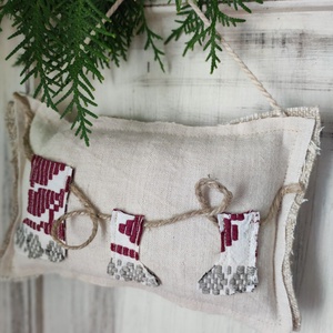 Mikulás csizmás karácsonyi dísz  - karácsony - karácsonyi lakásdekoráció - karácsonyi ajtódíszek - Meska.hu