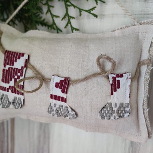 Mikulás csizmás karácsonyi dísz  - karácsony - karácsonyi lakásdekoráció - karácsonyi ajtódíszek - Meska.hu