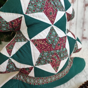 Patchwork fenyőfa alakú párna - otthon & életmód - lakástextil - párna & párnahuzat - Meska.hu