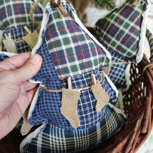 Kockás fenyőfa dekor - karácsony - karácsonyi lakásdekoráció - karácsonyi ajtódíszek - Meska.hu