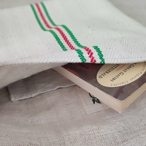 Természetes vászon tarisznya - magyaros hangulatú - táska & tok - kézitáska & válltáska - tarisznya - Meska.hu