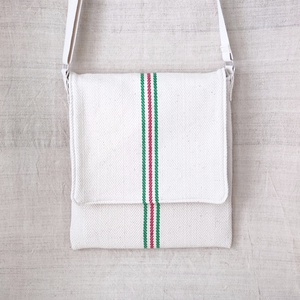 Természetes vászon tarisznya - magyaros hangulatú - Meska.hu