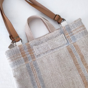 Női zsákvászon válltáska - természetes közepes shopper - táska & tok - kézitáska & válltáska - nagy pakolós táska - Meska.hu