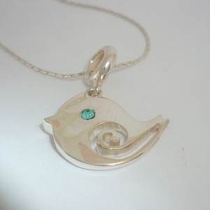 Csicsergő ezüst madár medál -  - Meska.hu