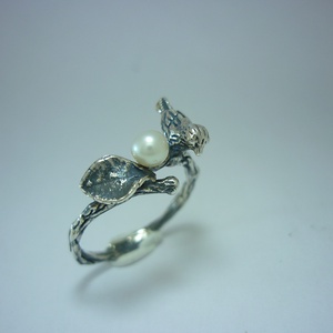 Ezüst madaras gyűrű Madárka szállott reá  -  - Meska.hu