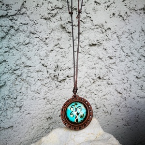 Fából életfa üveg medál -  - Meska.hu