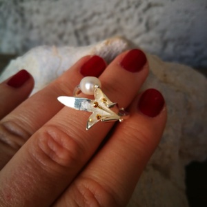 ezüst gyűrű virágos -  - Meska.hu