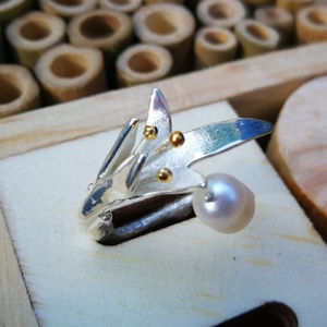 ezüst gyűrű virágos -  - Meska.hu