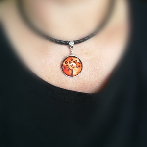 Életfa Üveg medál  - ékszer - Meska.hu