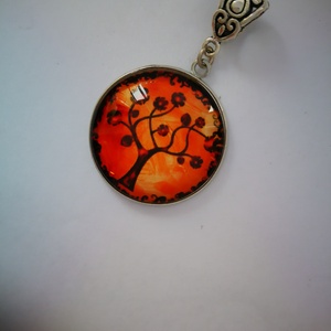 Életfa Üveg medál  - ékszer - Meska.hu