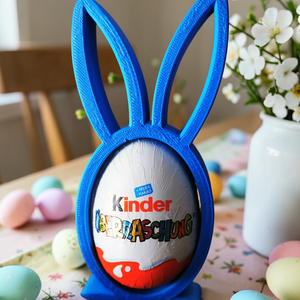 Nyuszis Kinder tojás tartó, Ünnepi díszek, dekorációk, Húsvéti díszek és dekorációk, Húsvéti tojástartó, Mindenmás, MESKA