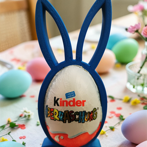 Nyuszis Kinder tojás tartó - ünnepi díszek, dekorációk - húsvéti díszek és dekorációk - húsvéti tojástartó - Meska.hu