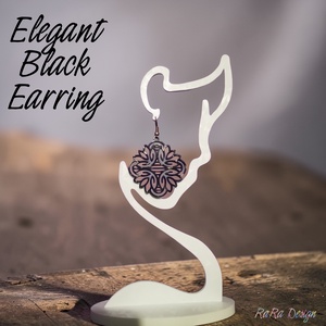 Elegáns fekete fülbevaló, Ékszer, Fülbevaló, Lógó fülbevaló, Mindenmás, MESKA