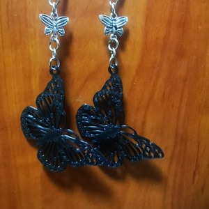 Pillangós fülbevaló - ékszer - fülbevaló - lógó fülbevaló - Meska.hu