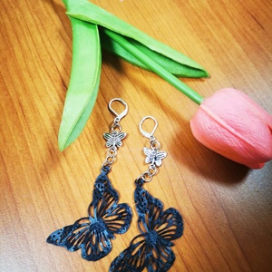 Pillangós fülbevaló, Ékszer, Fülbevaló, Lógó fülbevaló, Ékszerkészítés, Mindenmás, MESKA