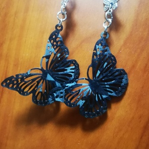 Pillangós fülbevaló - ékszer - fülbevaló - lógó fülbevaló - Meska.hu