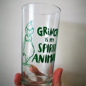 Grinch is my spirit animal pohár - karácsony - karácsonyi lakásdekoráció - karácsonyi ünnepi teríték - Meska.hu