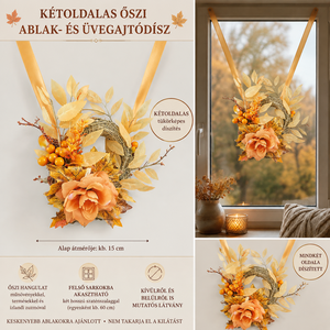 Kétoldalas őszi ablak és üvegajtódísz - otthon & életmód - dekoráció - ajtó- és ablak dekoráció - ablakdísz - Meska.hu