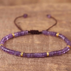 Asványi Karkötő - Lila Sötét Ametiszt, Gyógyító - Meska.hu