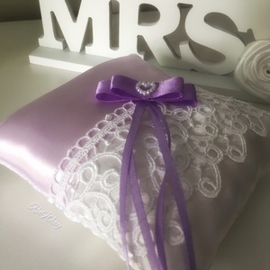 Gyűrűpárna Lila álom - esküvő - kiegészítők - gyűrűtartó & gyűrűpárna - Meska.hu